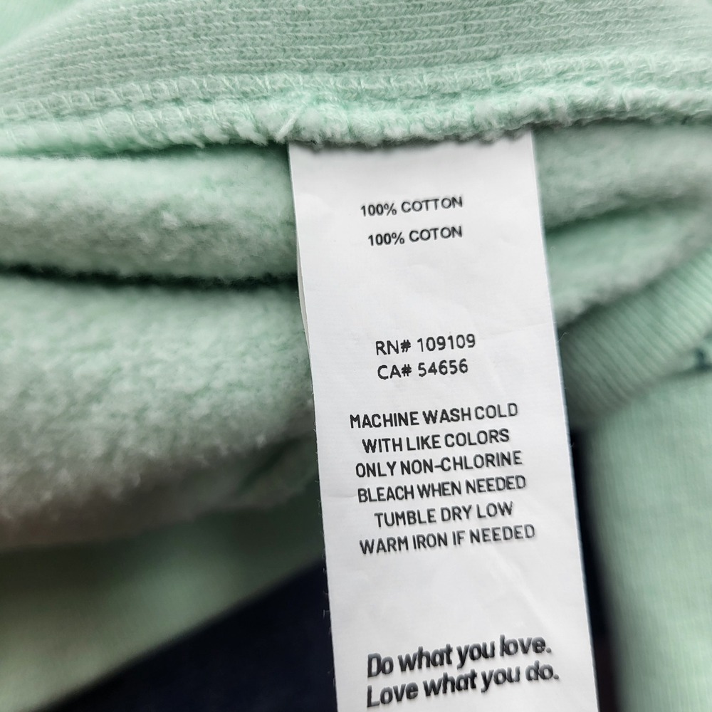 Life Is Good Womens Large Mint Green Floral Cotton Fleece Pullover Hoodie L - Picture 8 of 12